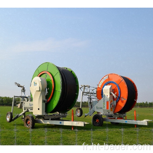 Système d&#39;irrigation par enrouleur de tuyau agricole bien vendu avec flèche